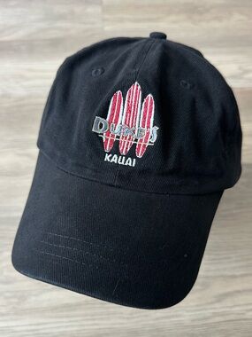 Duke’s Kauai Black Corduroy Embroidered Surfboard Baseball Cap